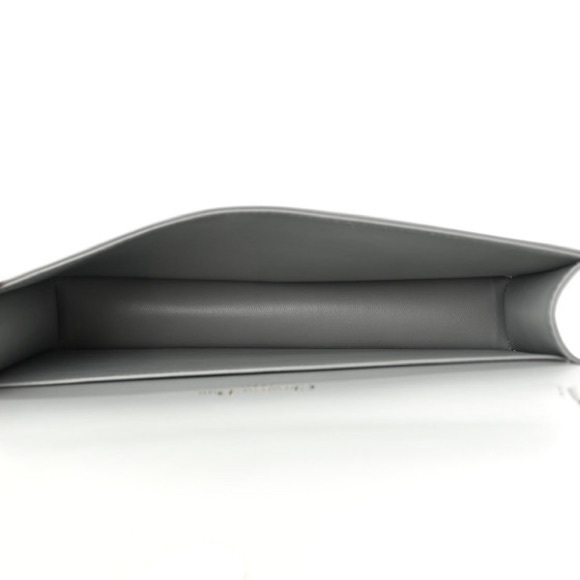 CHRISTIAN DIOR Patent Cannage Lady Dior Convertible Clutch Grey, New With Tags - Picture 6 of 8